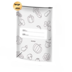 10Pcs/Bag Kitchen Aluminum Foil Fresh Bag Freezer Stand Up Zip Lock Bag Large Capacity Reusable Food Organizer Bags - Image 2